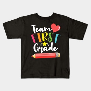 Team First Grade Cute Back To School Gift For Teachers and Students Kids T-Shirt